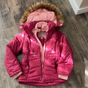 Girls pink winter jacket sz 10